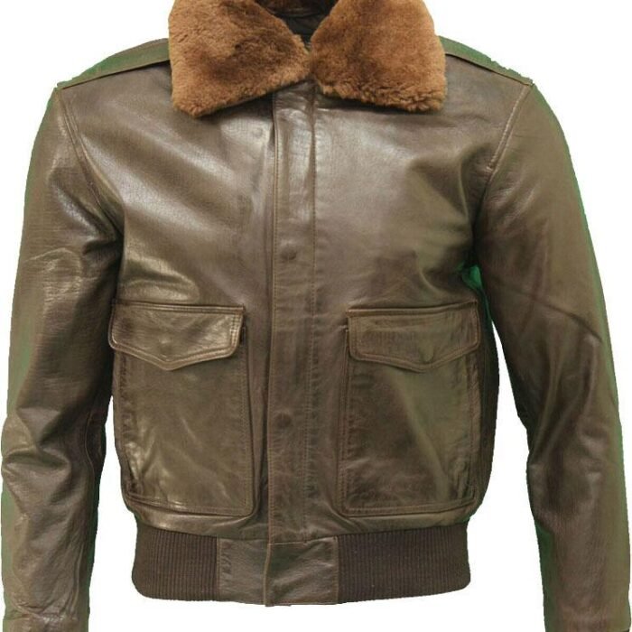 American Style A2 Flying Pilot Leather Bomber Jacket