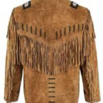 Handmade Men's Western Suede leather jacket, Men coy boy western Fringe Jacket