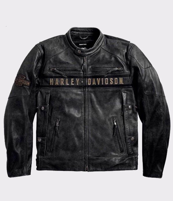 Harley-Davidson Men's Passing Link Triple Vent Leather Jacket