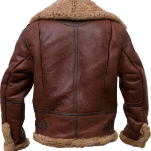 High-quality Pilot Bomber Leather Jacket With Fur