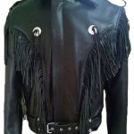 Men's Leather Tassels Bomber Biker Jacket - Stylish Motorcycle Outerwear