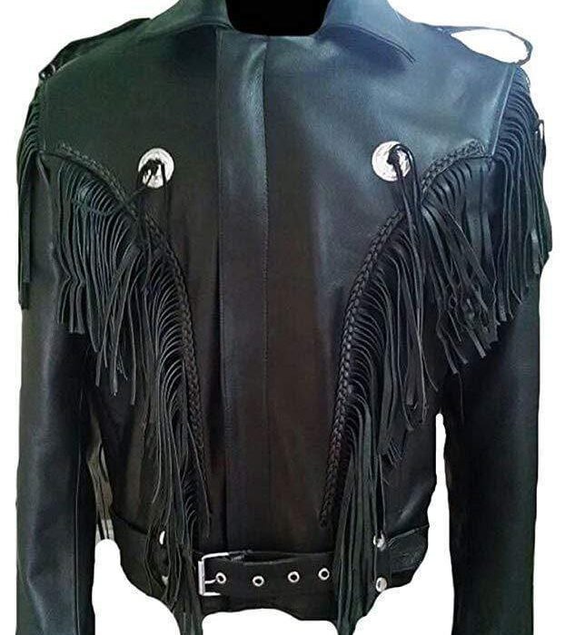 Men's Leather Tussles Bomber Biker Jacket