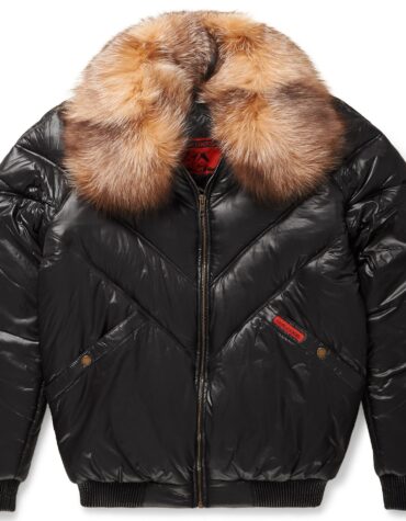 Nylon Black V-Bomber Jacket