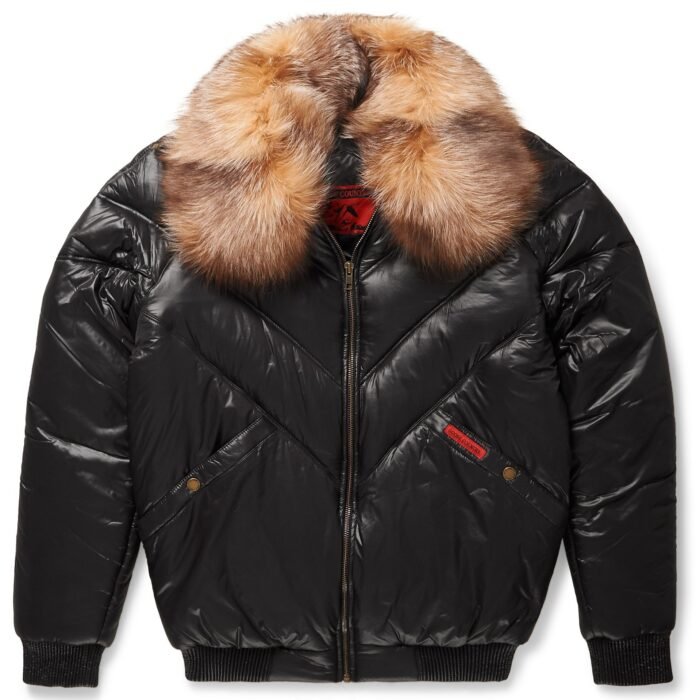 Nylon Black V-Bomber Jacket