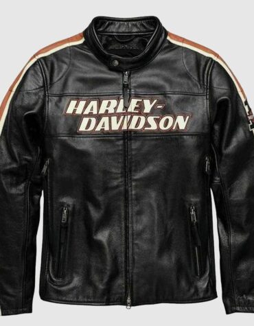 Black Harley Davidson Biker Motorcycle jacket Motor Biker Real Genuine Cowhide Leather Jacket