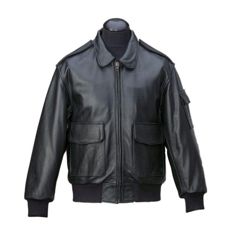 Men’s Aviator A-2 Black Tornado Bomber Jacket