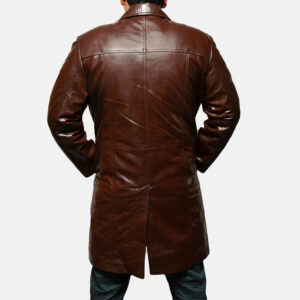 Rum Gum Brown Leather Coat