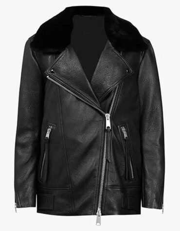 Fay Black Shearling Collar Jacket