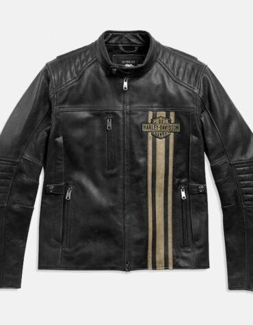Genuine High Quality Black Harley Davidson Leather Jacket