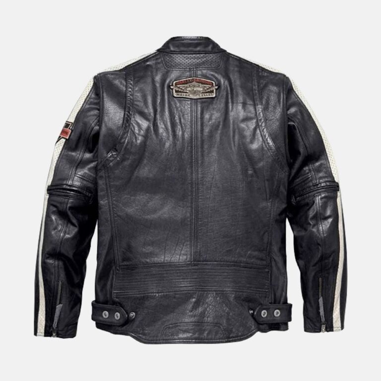 Harley Davidson Command Mens Motorcycle Mid-Weight Leather Jacket