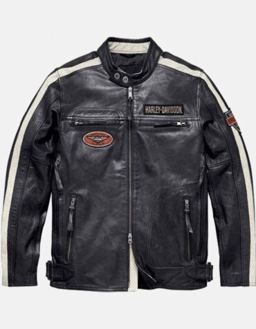 Harley Davidson Command Mens Motorcycle Mid-Weight Leather Jacket