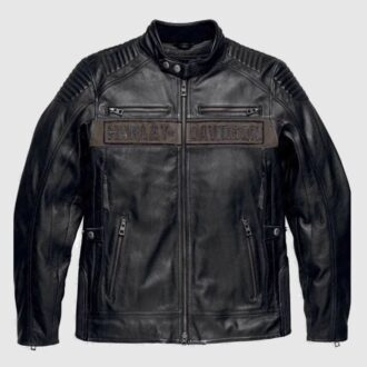 Harley Davidson Mens Asylum Leather Motorcycle Jacket