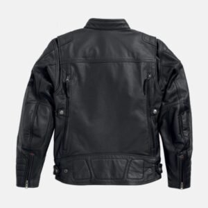 Harley Davidson Mens Exmoor Reflective Wing Motorcycle Leather Jacket