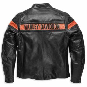 Harley-Davidson Men’s Victory Sweep Vintage Leather Jacket Black