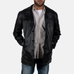 Brawnton Black Leather Coat - Bold Men's Outerwear