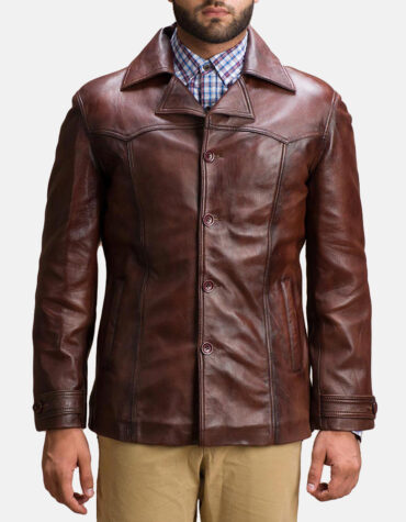 Vincent Alley Brown Leather Jacket