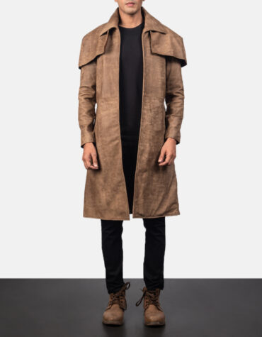 Classic Brown Leather Duster