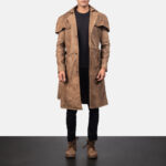 Deux Brown Leather Duster - Distinctive Men's Long Coat