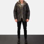 Furlong Black Leather Coat - Edgy Men's Outerwear