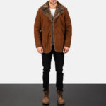 Furlong Brown Suede Leather Coat - Stylish Men's Outerwear