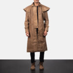 Maverick Brown Leather Duster - Iconic Men's Long Coat