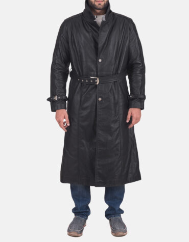 Daniel Black Leather Trench Coat