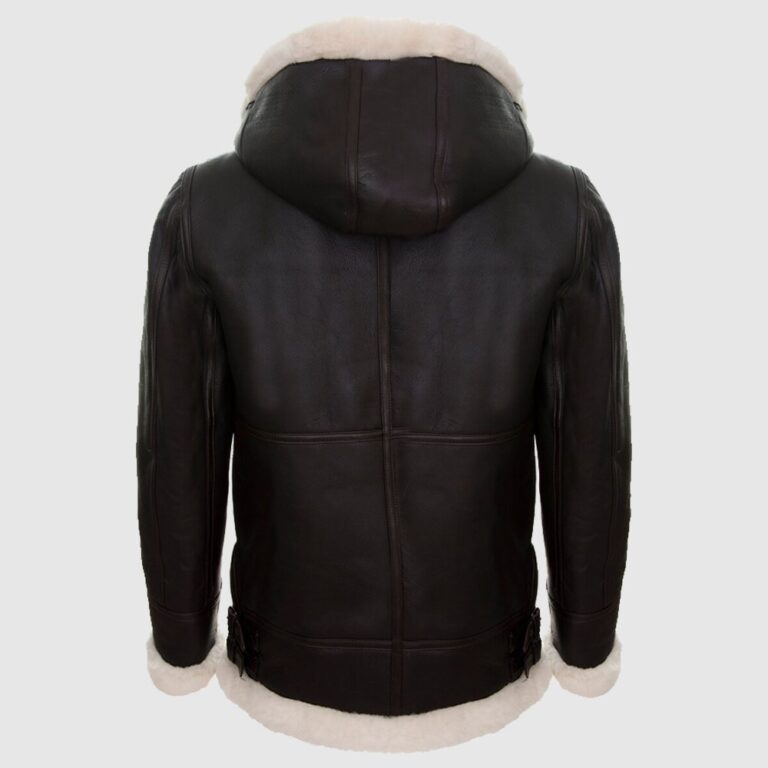 Women B3 Sheepskin With Detachable Hood Leather Jacket