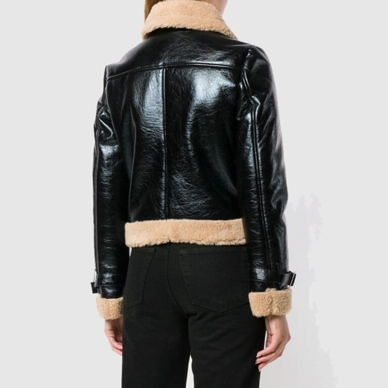 Women Black Bomber Leather Jacket