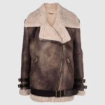 Women's Sheepskin Oversized Collar Jacket