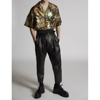 Genuine Black mens leather pants