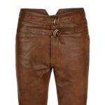 Custom Made Genuine Brown Leather Pants For Men