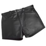 Black Leather Shorts For men