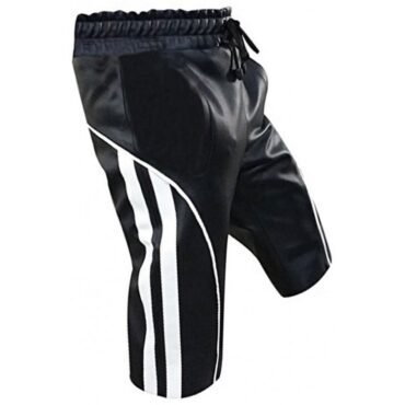 Adorable Black men leather shorts