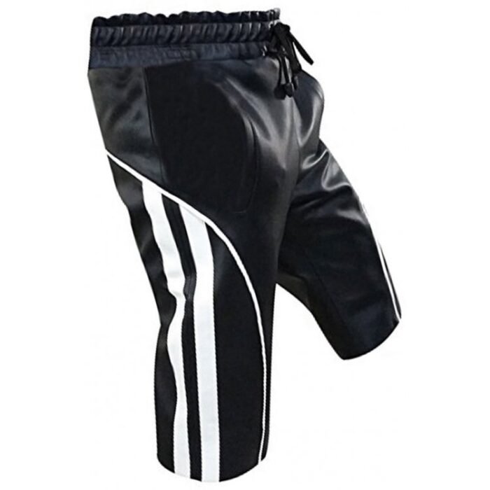 Adorable Black men leather shorts