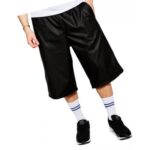 Men's Dude Look Real Sheepskin Black Leather Shorts Bermuda