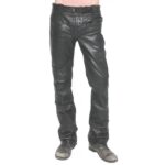 Men's Custom Made Junker Designs Black Leather Pants - Unique Edginess