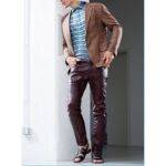 Men's Fashion Genuine Real Leather Straight Pants - Timeless Style