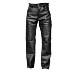 Men's Skinny Punk Style Black Leather Trouser Pants - Rebel Chic