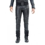 Men's Soft Lambskin Black Leather Biker Moto Pants - Luxe Riding Comfort