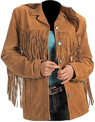 Women's Fashion Cowgirl Suede Leather Jacket For Winters