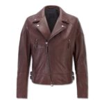 Brown Men's Leather Biker Jacket