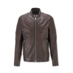 Brown Men's Leather Motorcycle Jacket