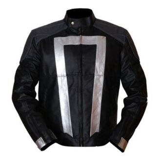 Agents Of Shield Black & Grey Faux Leather Jacket