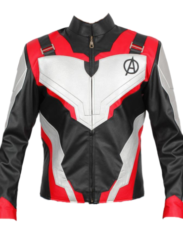 Avengers Endgame Quantum Realm Genuine Real Leather Jacket Red