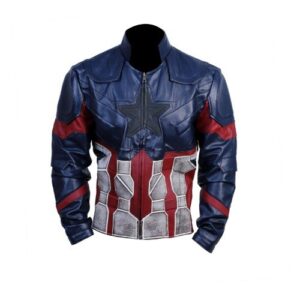 Captain America Infinity War Faux Leather Jacket Waxed