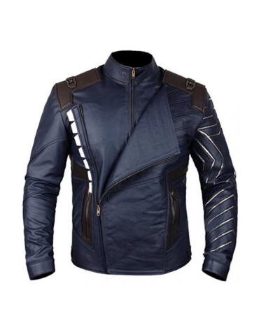 Blue New Style Celebrities Leather Jackets