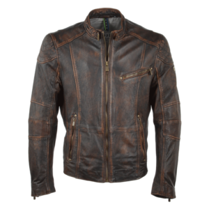 Brown Antique 3 Pockets Style Leather Jacket