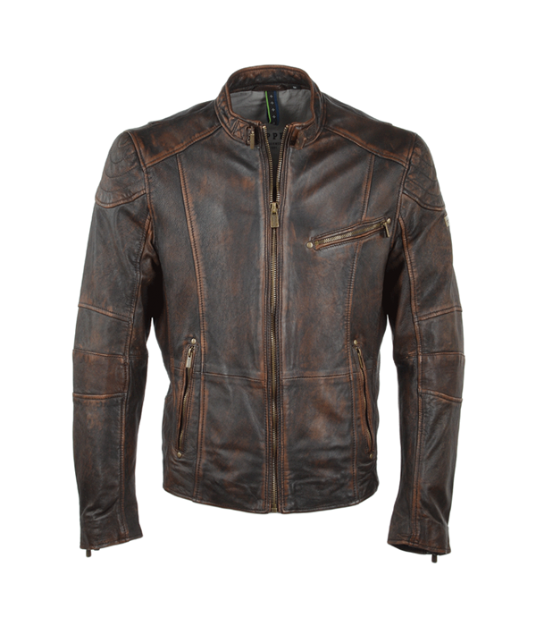 Brown Antique 3 Pockets Style Leather Jacket