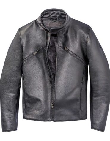 Black Mens Real Quality Motorbike Leather Jacket