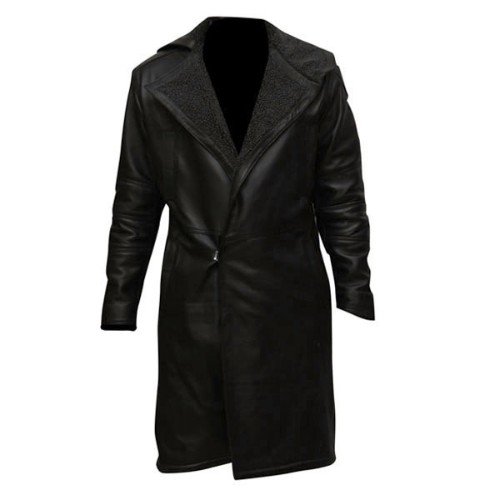 Blade Runner 2049 Ryan Gosling Faux Leather Black Trench Coat - Mready